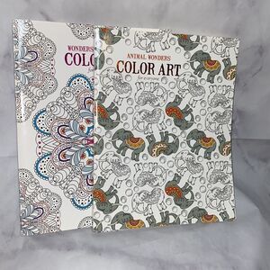 2 Adult coloring books